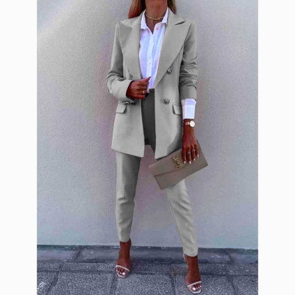 💥2 Pcs Blazer and Pants Suit Set - Picture 2 of 5